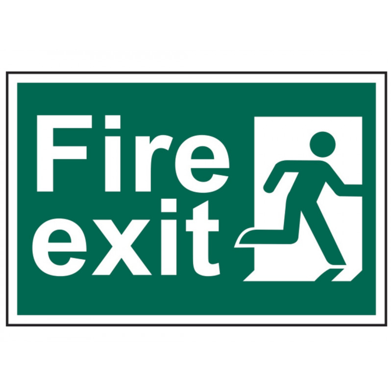 Scan 1507 Fire Exit Man Running Right - PVC Sign 300 x 200mm Scan 1507 Fire Exit Man Running Right - PVC Sign 300 x 200mm
