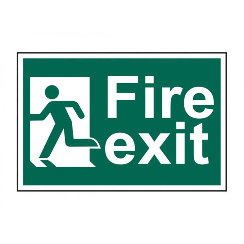 Scan 1508 Fire Exit Man Running Left - PVC Sign 300 x 200mm Scan 1508 Fire Exit Man Running Left - PVC Sign 300 x 200mm