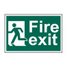 Scan 1508 Fire Exit Man Running Left - PVC Sign 300 x 200mm