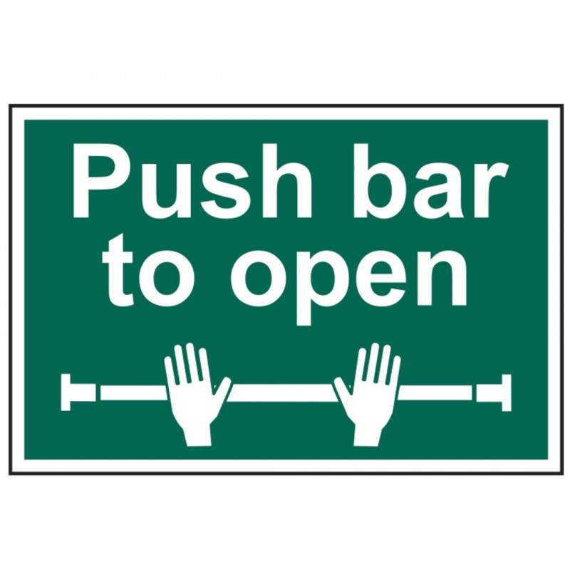 Scan 1523 Push Bar To Open - PVC Sign 300 x 200mm Scan 1523 Push Bar To Open - PVC Sign 300 x 200mm