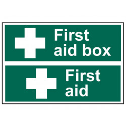 Scan 1553 First Aid Box / First Aid - PVC Signs 300 x 100mm