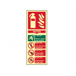 Scan 1590 Fire Extinguisher Composite Water - Photoluminescent 75 x 200mm