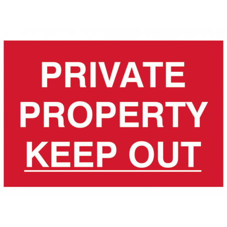 Scan 1652 Private Property Keep Out - PVC Sign 300 x 200mm