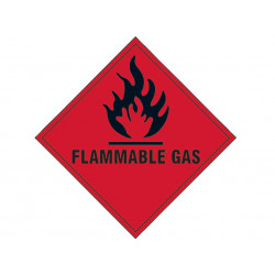Scan 1852S Flammable Gas - Self Adhesive Vinyl Sign 100 x 100mm