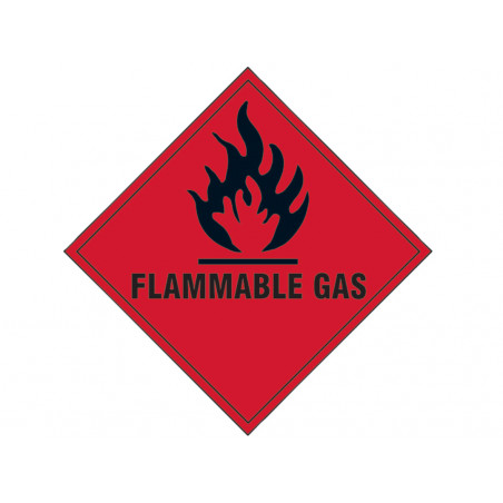 Scan 1852S Flammable Gas - Self Adhesive Vinyl Sign 100 x 100mm