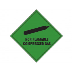Scan 1870S Non Flammable Compressed Gas - Self Adhesive Vinyl Sign 100 x 100mm
