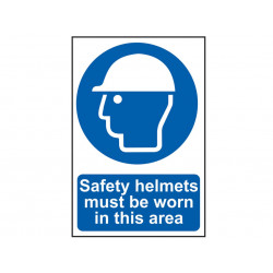 Scan 4000 Safety Helmets Must Be Worn In This Area - PVC Sign 400 x 600mm
