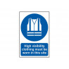 Scan 4007 High Visibility Jackets Must Be Worn In This Site - PVC Sign 200 x 300mm