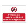 Scan 4054 Children Prohibited From Entering Site - PVC Sign 600 x 400mm