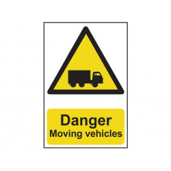 Scan 4100 Danger Moving Vehicles - PVC Sign 400 x 600mm