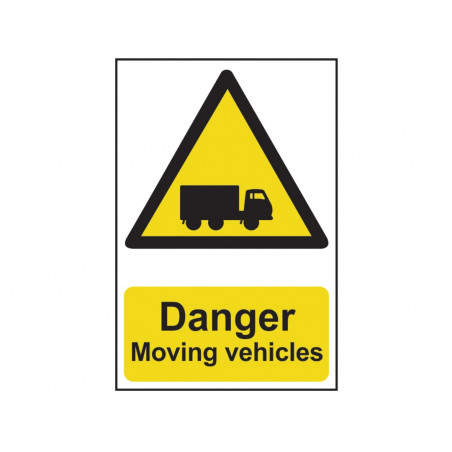 Scan 4100 Danger Moving Vehicles - PVC Sign 400 x 600mm
