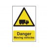 Scan 4100 Danger Moving Vehicles - PVC Sign 400 x 600mm