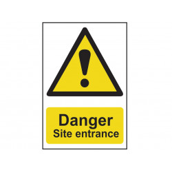 Scan 4102 Danger Site Entrance - PVC Sign 400 x 600mm