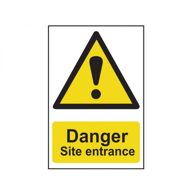 Scan 4102 Danger Site Entrance - PVC Sign 400 x 600mm Scan 4102 Danger Site Entrance - PVC Sign 400 x 600mm