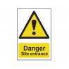 Scan 4102 Danger Site Entrance - PVC Sign 400 x 600mm