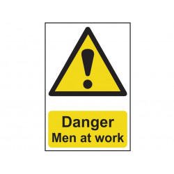 Scan 4104 Danger Men At Work - PVC Sign 400 x 600mm