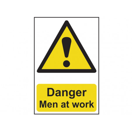 Scan 4104 Danger Men At Work - PVC Sign 400 x 600mm