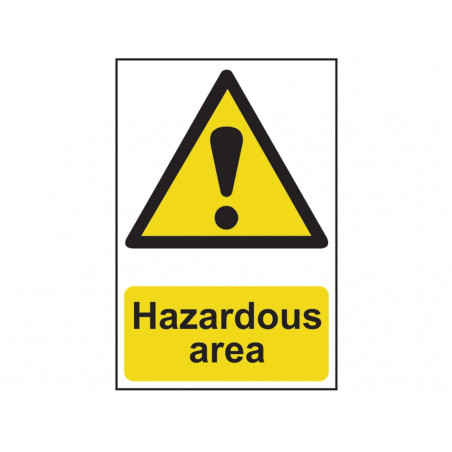 Scan 4107 Hazardous Area - PVC Sign 400 x 600mm