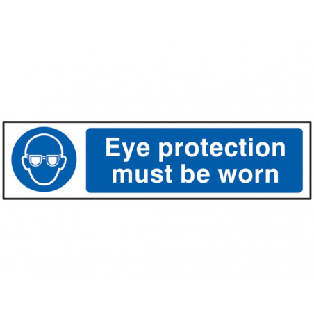 Scan 5001 Eye Protection Must Be Worn - PVC Sign 200 x 50mm