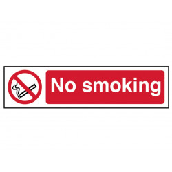 Scan 5050 No Smoking - PVC Sign 200 x 50mm