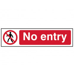 Scan 5052 No Entry - PVC Sign 200 x 50mm