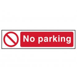 Scan 5056 No Parking - PVC Sign 200 x 50mm