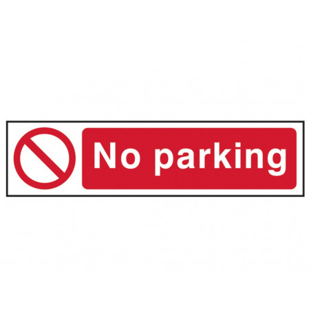 Scan 5056 No Parking - PVC Sign 200 x 50mm