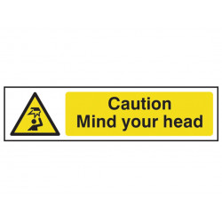 Scan 5110 Caution Mind Your Head - PVC Sign 200 x 50mm