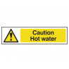 Scan 5116 Caution Hot Water - PVC Sign 200 x 50mm