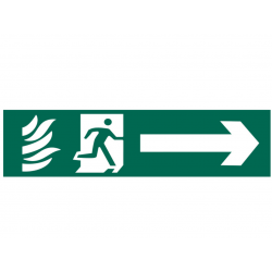 Scan 5200 Running Man Arrow Right - PVC Sign 200 x 50mm