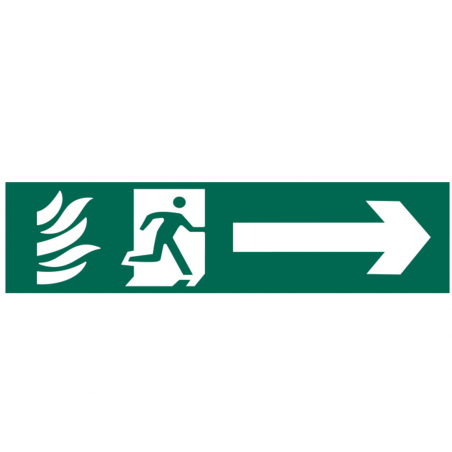 Scan 5200 Running Man Arrow Right - PVC Sign 200 x 50mm