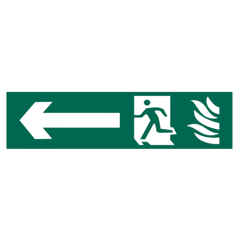 Scan 5201 Running Man Arrow Left - PVC Sign 200 x 50mm