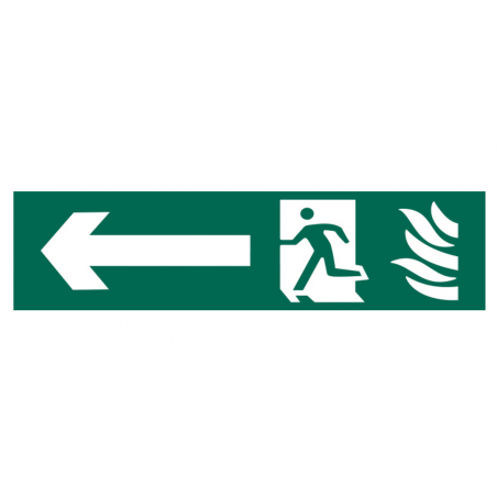 Scan 5201 Running Man Arrow Left - PVC Sign 200 x 50mm