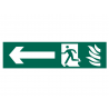 Scan 5201 Running Man Arrow Left - PVC Sign 200 x 50mm