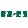 Scan 5203 Running Man Arrow Down - PVC Sign 200 x 50mm