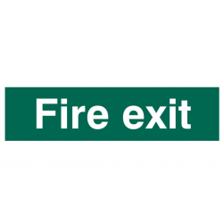 Scan 5204 Fire Exit Text Only - PVC Sign 200 x 50mm