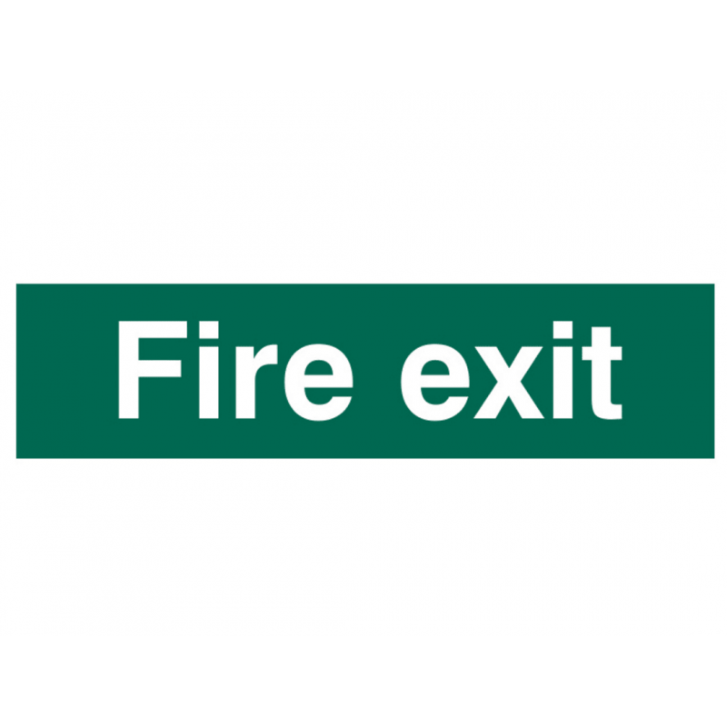 Scan 5204 Fire Exit Text Only - PVC Sign 200 x 50mm Scan 5204 Fire Exit Text Only - PVC Sign 200 x 50mm