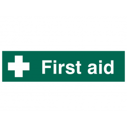 Scan 5212 First Aid - PVC Sign 200 x 50mm