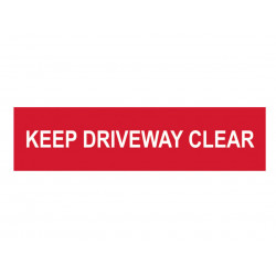 Scan 5252 Keep Driveway Clear - PVC Sign 200 x 50mm