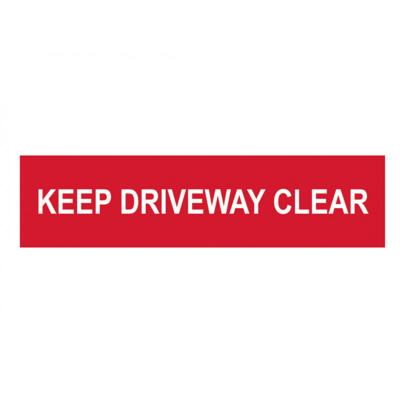Scan 5252 Keep Driveway Clear - PVC Sign 200 x 50mm Scan 5252 Keep Driveway Clear - PVC Sign 200 x 50mm