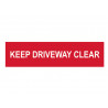 Scan 5252 Keep Driveway Clear - PVC Sign 200 x 50mm