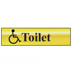 Scan 6004 Disabled Toilet - Polished Brass Effect 200 x 50mm