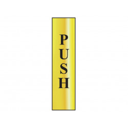 Scan 6032 Push Vertical - Polished Brass Effect 50 x 200mm