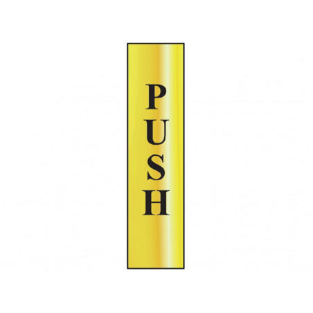 Scan 6032 Push Vertical - Polished Brass Effect 50 x 200mm