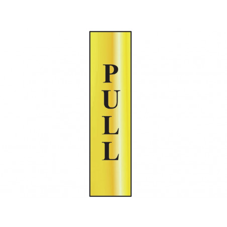 Scan 6034 Pull Vertical - Polished Brass Effect 50 x 200mm