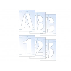 Scan 9406 Letter & Number Stencil Kit 100mm