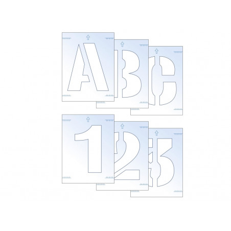 Scan 9406 Letter & Number Stencil Kit 100mm