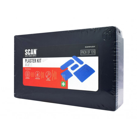Scan SCANBDP Assorted Hypoallergenic Blue Plasters 120