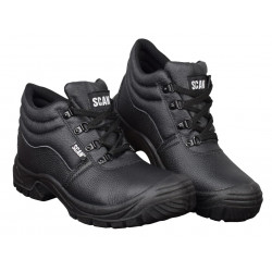 Scan JC-B917 4 D-Ring Chukka Safety Boots Black UK 12 EUR 47