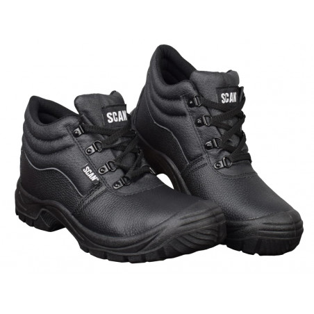Scan JC-B917 4 D-Ring Chukka Safety Boots Black UK 11 EUR 46